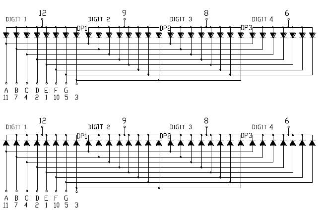 0.39인치 4자리 SMD 디스플레이 3941