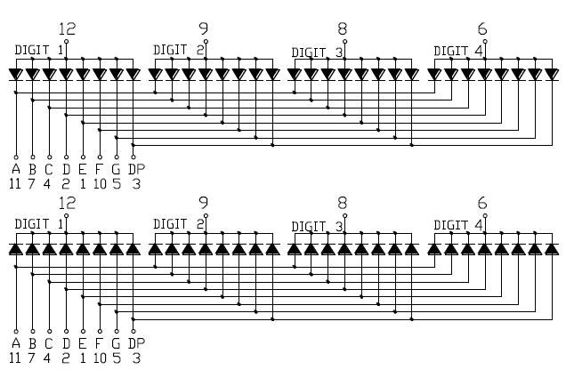 0.3인치 4자리 SMD 디스플레이 3040