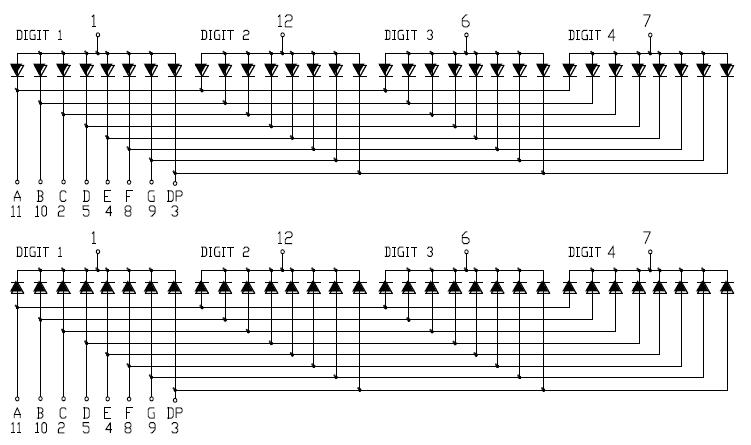 0.56인치 4자리 SMD 디스플레이 5640