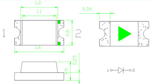 0603 빨간색 SMD LED