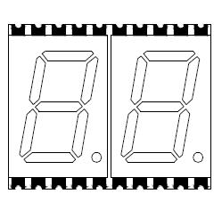 0.4인치 2자리 SMD LED 디스플레이
