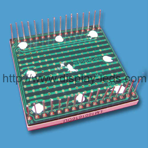 일반적인 양극이있는 1.5 인치 16x16 도트 매트릭스 LED 디스플레이