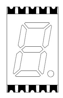 0.3 인치 한 자리 SMD LED 디스플레이