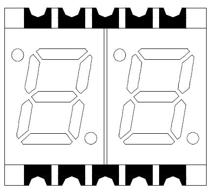 0.28인치 듀얼 디지트 SMD LED 디스플레이