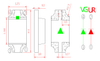 순수 녹색 520nm의 0805 적록색 SMD LED