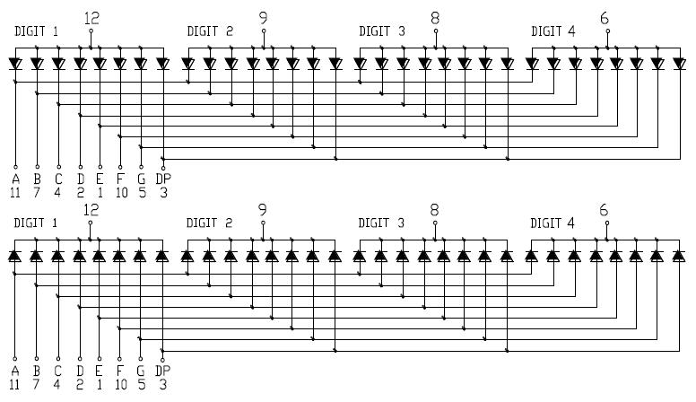 0.39인치 4자리 SMD 디스플레이 3940