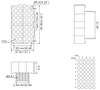 2.3인치 5x8 듀얼 컬러 LED 도트 매트릭스