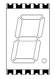 0.4 인치 1 자리 SMD LED 디스플레이