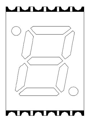 0.28 인치 한 자리 SMD LED 디스플레이