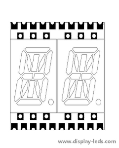 0.4인치 듀얼 디지트 14 세그먼트 SMD 디스플레이