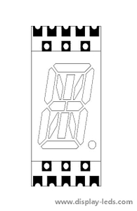 0.4인치 단일 자리 14 세그먼트 SMD 디스플레이