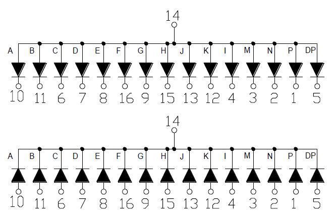 0.4인치 1자리 영숫자 디스플레이 4011