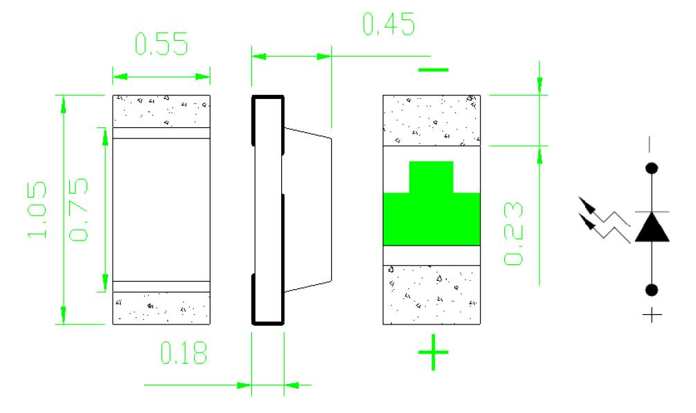 0402 빨간색 SMD LED