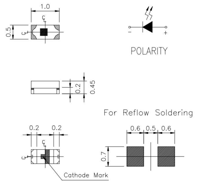 0402 파란색 SMD LED