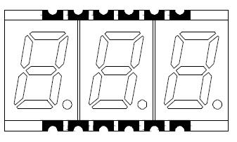 0.3인치 3자리 SMD LED 디스플레이