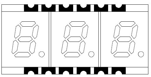 0.2인치 3자리 SMD LED 디스플레이
