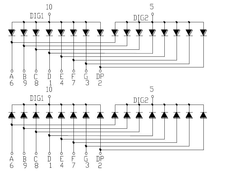 0.5인치 2자리 SMD 디스플레이 5120