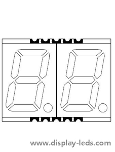 0.56 인치 듀얼 디지트 숫자 SMD 디스플레이