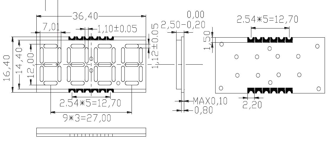 0.39인치 4자리 SMD 디스플레이 3941