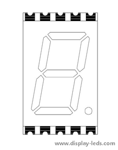 0.4 인치 단일 자리 7 세그먼트 SMD 디스플레이