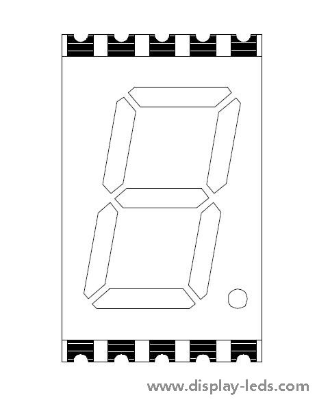 0.4인치 단일 자리 7세그먼트 SMD 디스플레이