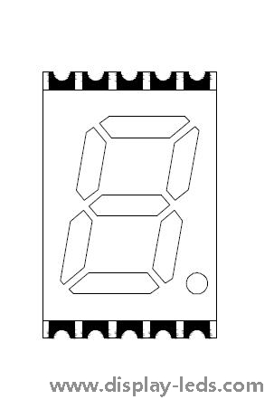 0.39인치 단일 자리 7세그먼트 SMD 디스플레이