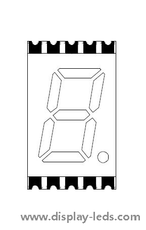 0.3인치 단일 자리 7세그먼트 SMD 디스플레이