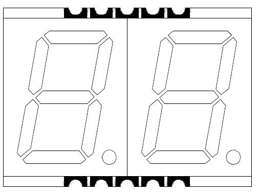 0.51인치 2자리 SMD LED 디스플레이