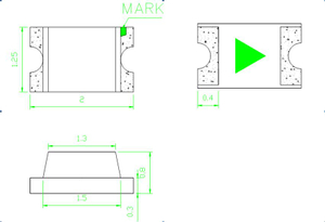 0805 파란색 SMD LED