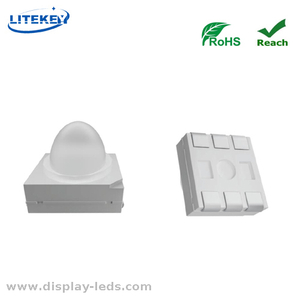 60도 및 25도 각도의 매우 밝은 노란색 PLCC 5050 타원형 돔 SMD LED