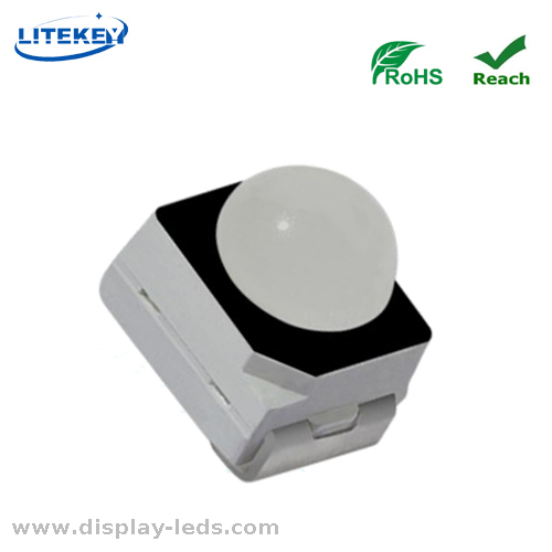 30도 각도의 매우 밝은 순수한 흰색 PLCC 3528 돔 SMD LED