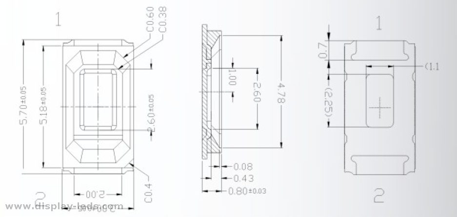 Expert China Manufacturier의 RoHS 준수 백색 PLCC 5730 SMD LED