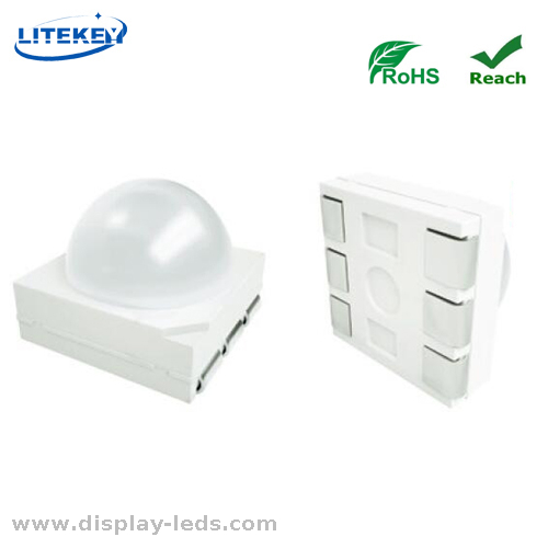 30도 각도의 매우 밝은 노란색 PLCC 5050 돔 SMD LED