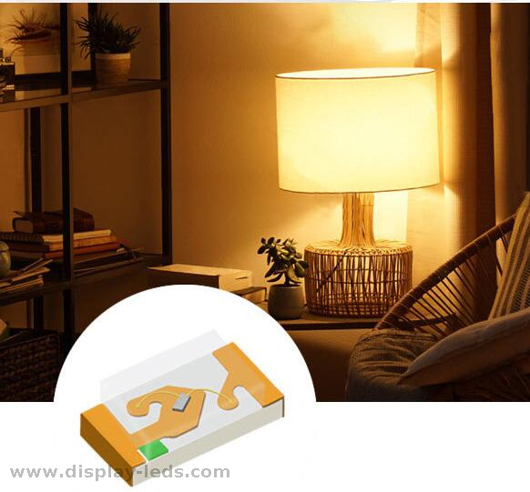 3216 노란색 1206 SMD 칩 LED RoHS 준수 2.0(L) X1.2(W) mm
